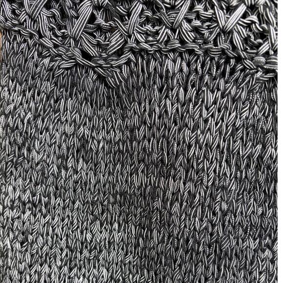 Venue 90s Crochet Knit Mid-Length Charcoal Vest size Medium - Picture 9 of 9